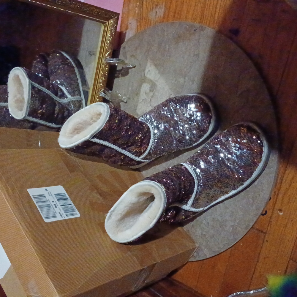 Ugg multi color sequins boots